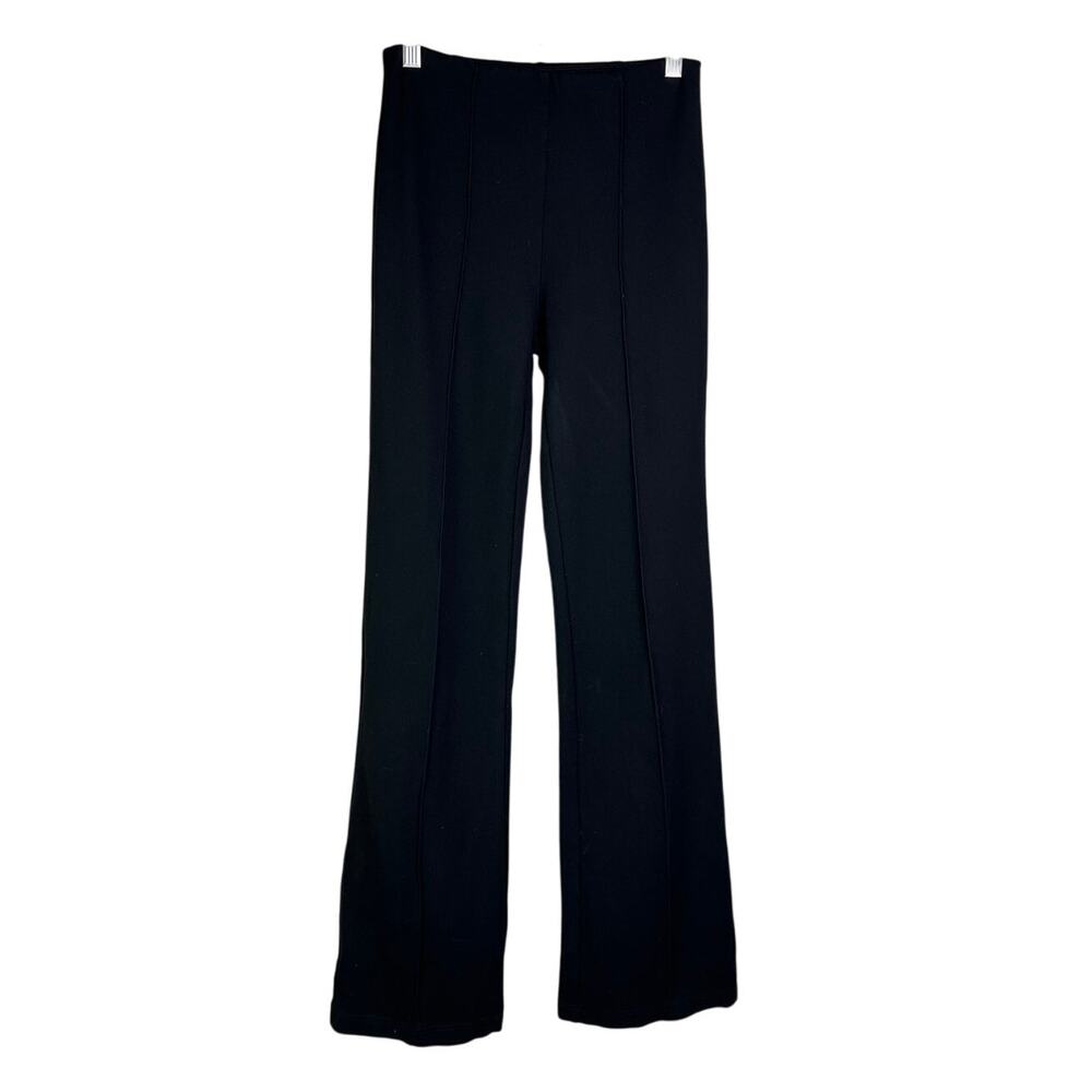 Lysse Pants Womens Black Center Seam‎ Stretch Slight Flare Hem Leggings